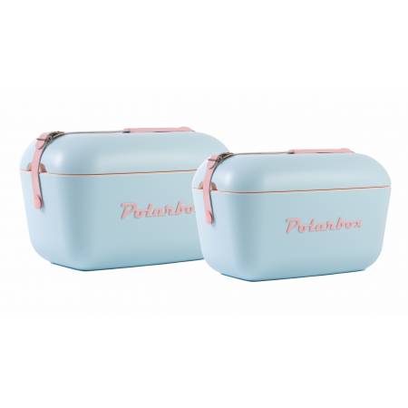 POLARBOX POP 12 Litrów - kolor Błękitny (Celeste) pasek Nude